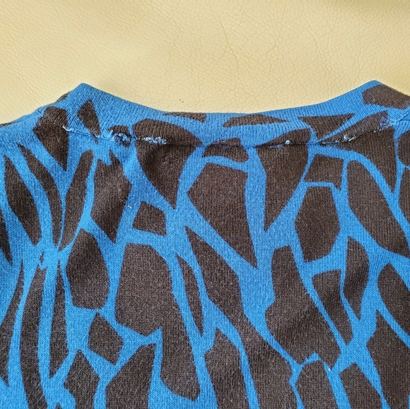 2/40$ Twelve by Twelve animal print blue cardigan - Picture 5 of 11